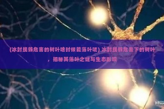 (冰封蜘蛛危害的树叶啥时候能落叶呢) 冰封蜘蛛危害下的树叶，揭秘其落叶之谜与生态影响